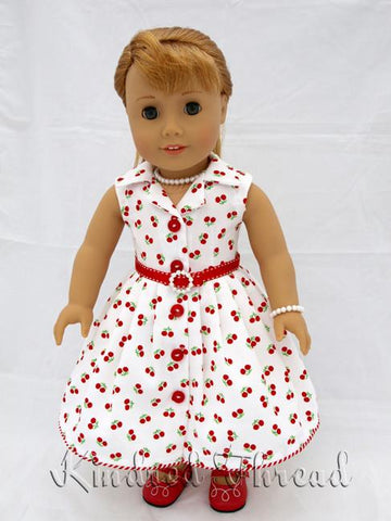 Kindred Thread FREE 18 Inch Historical Fifties Shirtwaist Dress 18" Doll Clothes Pixie Faire