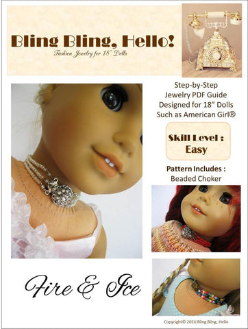 Bling Bling Hello Tutorials & Crafts Fire & Ice Doll Jewelry Pattern Pixie Faire