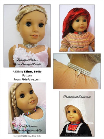 Bling Bling Hello Tutorials & Crafts Fire & Ice Doll Jewelry Pattern Pixie Faire