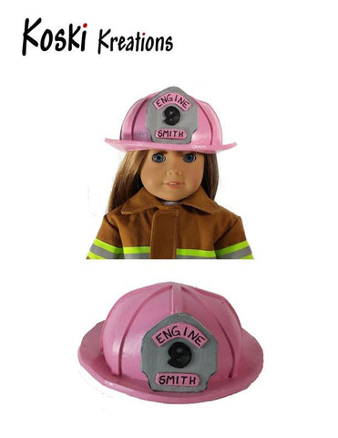 Koski Kreations 18 Inch Boy Doll Firefighter Helmet 18" Doll Accessory Pattern Pixie Faire