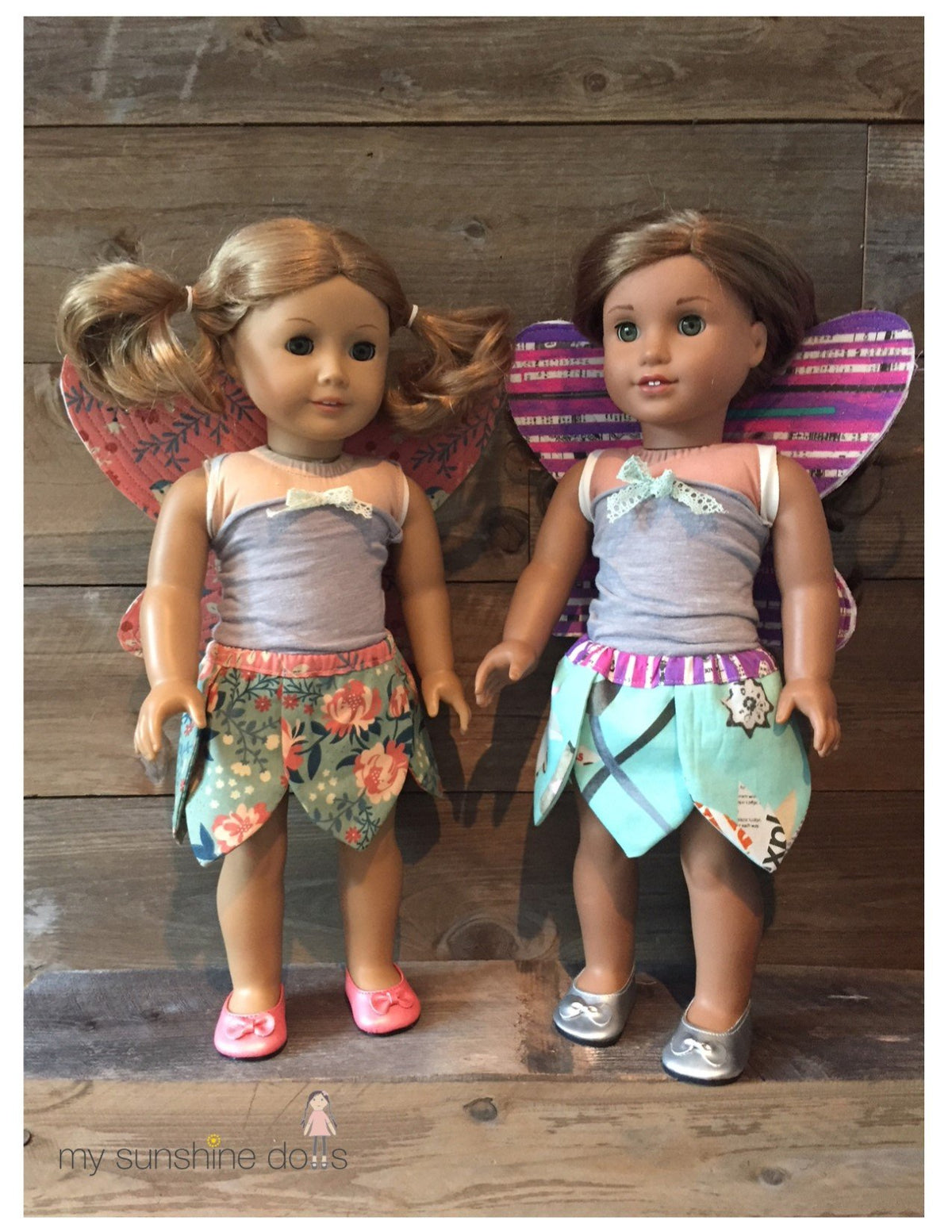 My Sunshine Dolls 18 Inch Modern Fluttering Fairy Costume Pattern for 18" dolls and 23" My Sunshine Cloth Dolls Pixie Faire