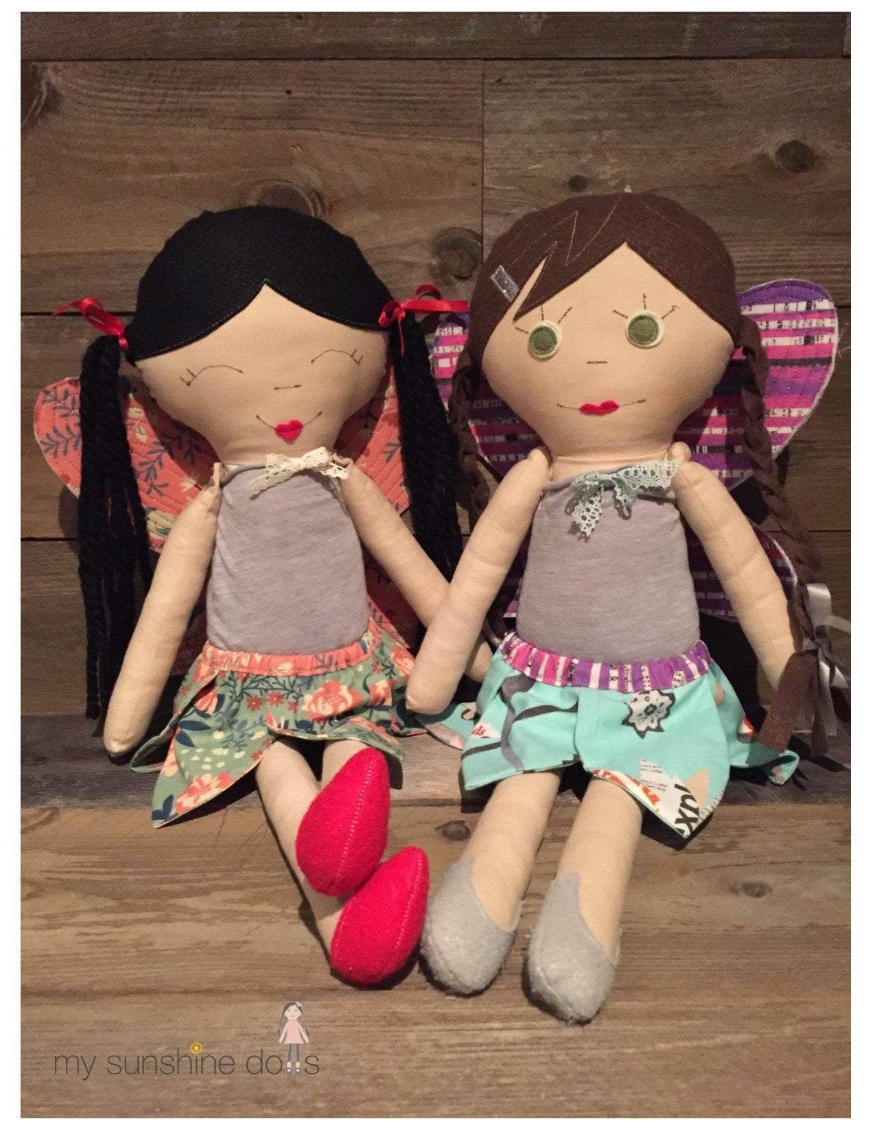 My Sunshine Dolls 18 Inch Modern Fluttering Fairy Costume Pattern for 18" dolls and 23" My Sunshine Cloth Dolls Pixie Faire