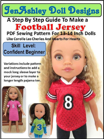 Jen Ashley Doll Designs H4H/Les Cheries Football Jersey for Les Cheries and Hearts for Hearts Dolls Pixie Faire