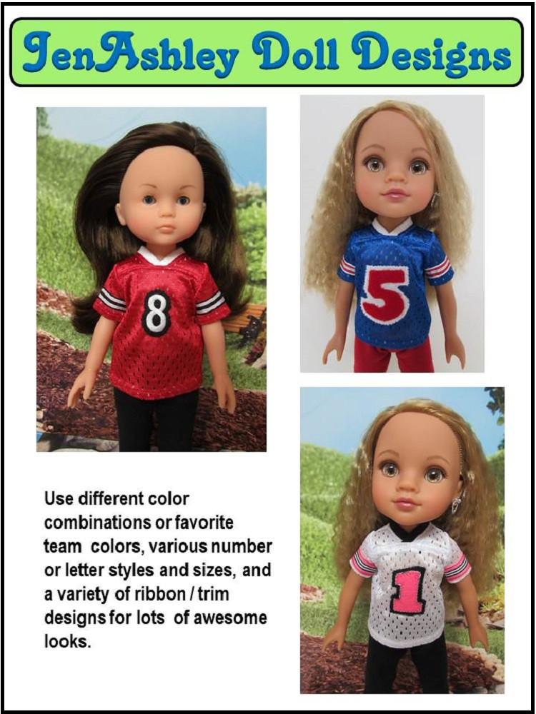 Jen Ashley Doll Designs H4H/Les Cheries Football Jersey for Les Cheries and Hearts for Hearts Dolls Pixie Faire