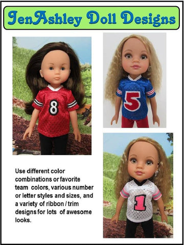 Jen Ashley Doll Designs H4H/Les Cheries Football Jersey for Les Cheries and Hearts for Hearts Dolls Pixie Faire