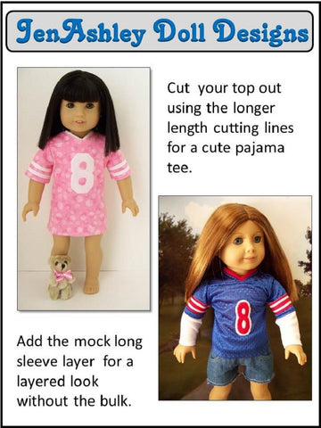 Jen Ashley Doll Designs 18 Inch Modern Football Jersey 18" Doll Clothes Pixie Faire