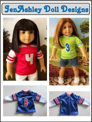 Jen Ashley Doll Designs 18 Inch Modern Football Jersey 18" Doll Clothes Pixie Faire