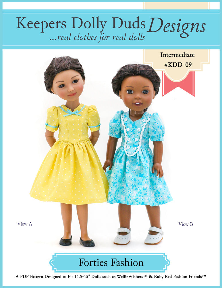 Keepers Dolly Duds Forties Fashions Dresses 14.5-15 inch Doll Clothes Pattern Keepers Dolly Duds Forties Fashions Dresses 14.5-15 inch Doll Clothes Pattern