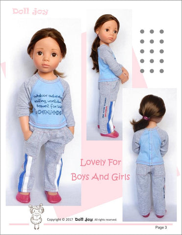 Doll Joy Gotz 19 Inch Active Pants Pattern for 19" Gotz Dolls Pixie Faire