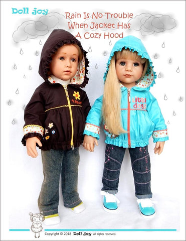 Doll Joy Gotz 19 Inch Windbreaker Jacket Pattern for 19" Gotz Dolls Pixie Faire