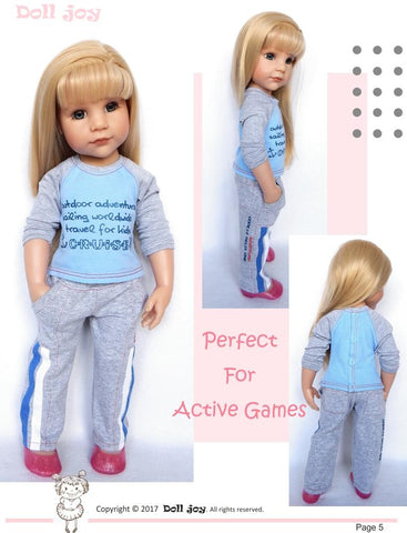 Doll Joy Gotz 19 Inch Active Pants Pattern for 19" Gotz Dolls Pixie Faire