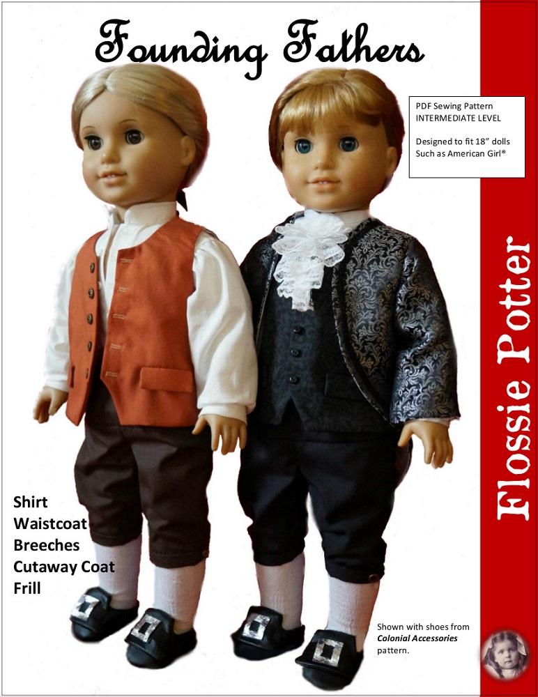Flossie Potter Founding Fathers Doll Clothes Pattern 18 inch
