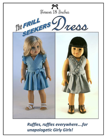 Forever 18 Inches 18 Inch Modern Frill Seekers Dress 18" Doll Clothes Pattern Pixie Faire