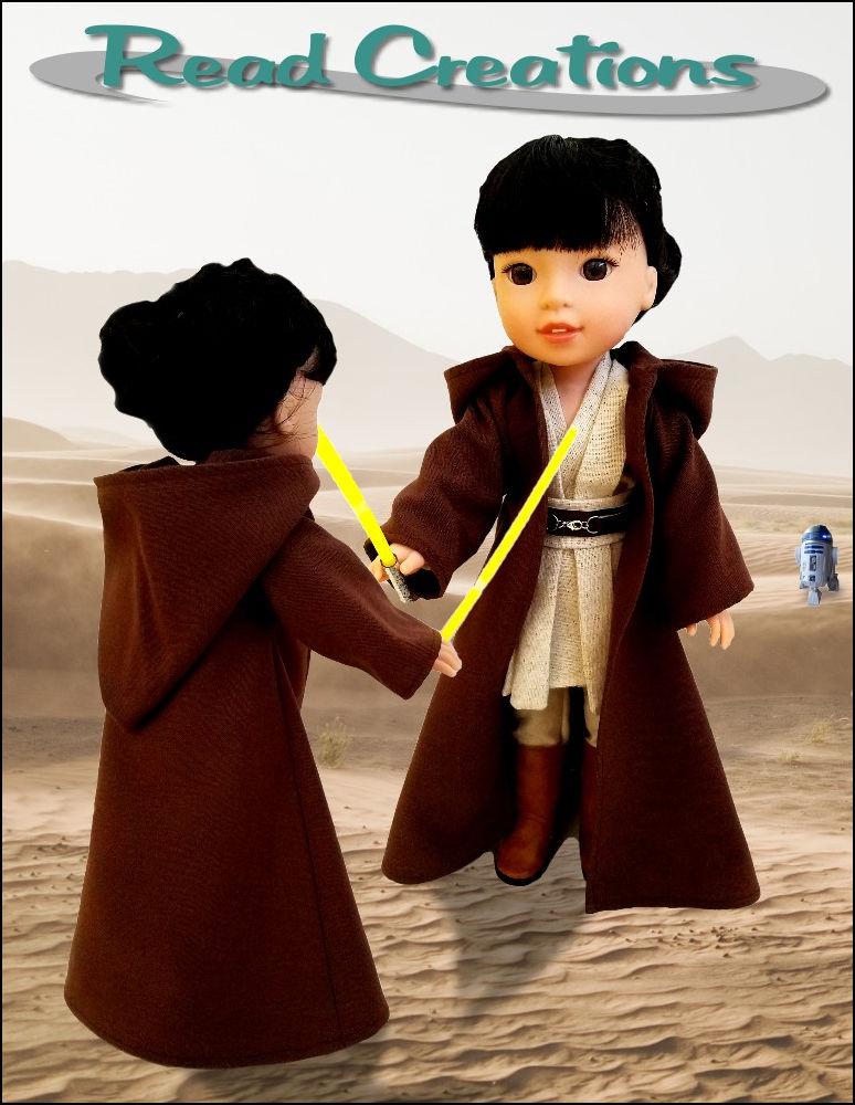 Read Creations WellieWishers Galactic Warrior Robe 14-14.5" Doll Clothes Pattern Pixie Faire