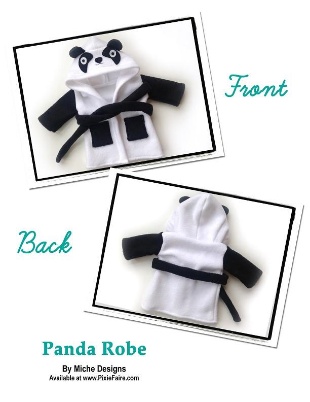 Miche Designs 18 Inch Modern Panda Robe 18" Doll Clothes Pixie Faire