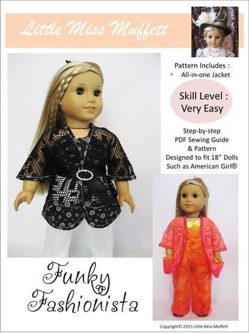 Little Miss Muffett 18 Inch Modern Funky Fashionista Jacket 18" Doll Clothes Pixie Faire