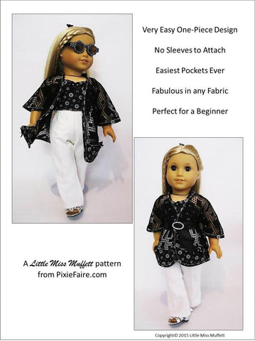 Little Miss Muffett 18 Inch Modern Funky Fashionista Jacket 18" Doll Clothes Pixie Faire