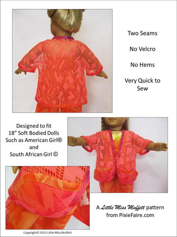 Little Miss Muffett 18 Inch Modern Funky Fashionista Jacket 18" Doll Clothes Pixie Faire