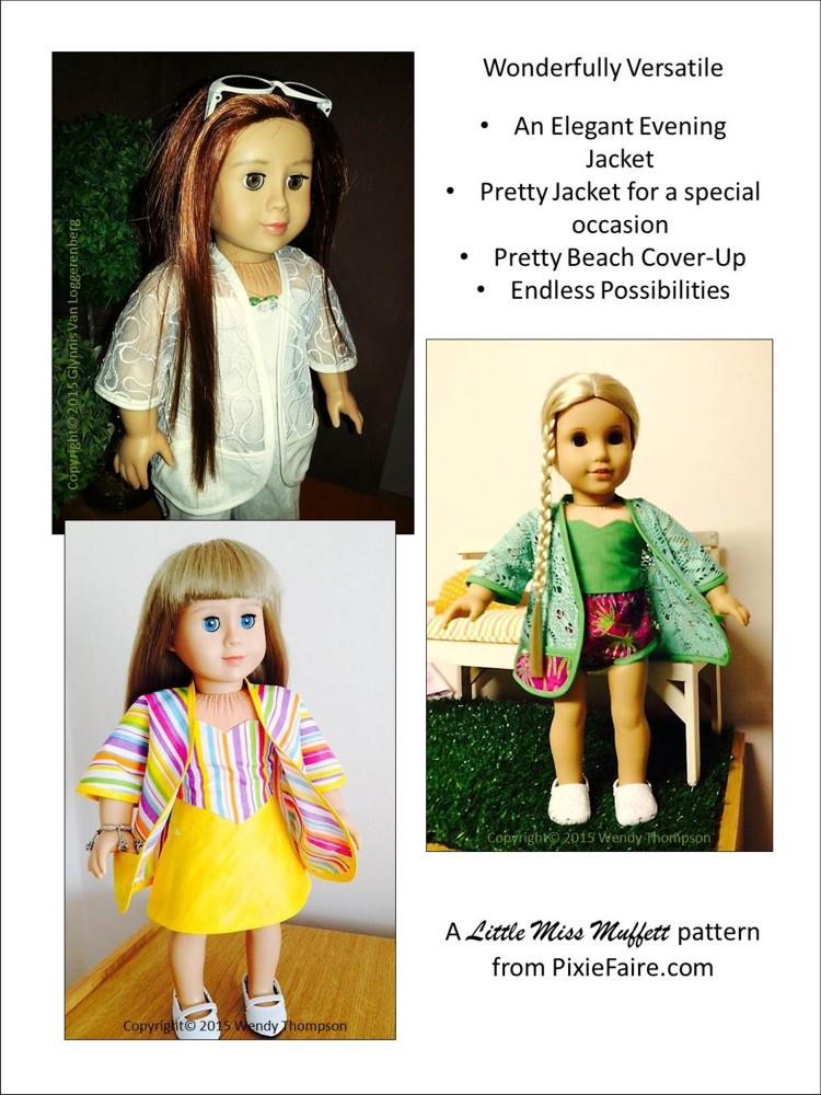 Little Miss Muffett 18 Inch Modern Funky Fashionista Jacket 18" Doll Clothes Pixie Faire