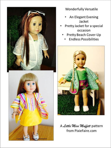 Little Miss Muffett 18 Inch Modern Funky Fashionista Jacket 18" Doll Clothes Pixie Faire