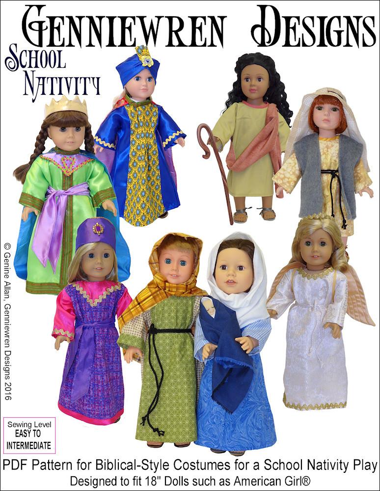 Genniewren 18 Inch Modern School Nativity 18" Doll Clothes Pixie Faire