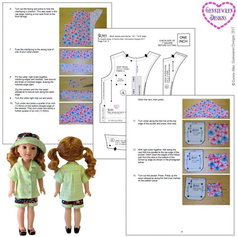 Genniewren WellieWishers Alana 14-14.5" Doll Clothes Pattern Pixie Faire