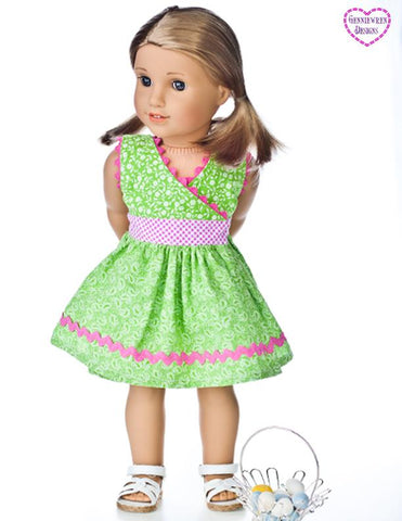 Genniewren 18 Inch Modern Any Which Way Dress 18" Doll Clothes Pattern Pixie Faire