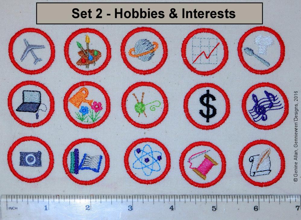 Genniewren Machine Embroidery Design Mini Club Patches Design Set 2 - Hobbies & Interests - Machine Embroidery Designs Pixie Faire