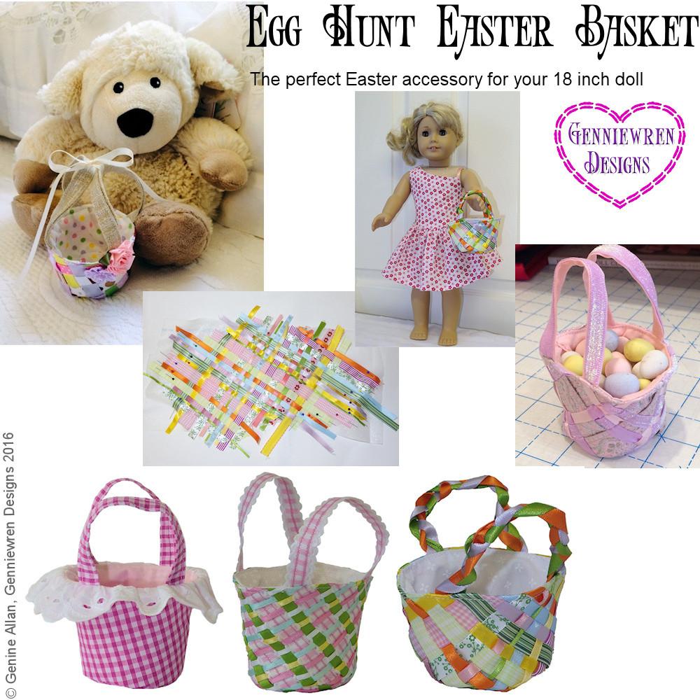 Genniewren 18 Inch Modern Egg Hunt - Easter Basket 18" Doll Accessories Pixie Faire
