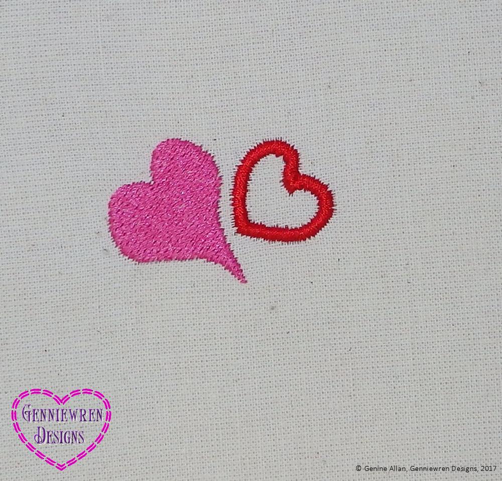 Genniewren Designs Free Hearts Machine Embroidery Design For Doll