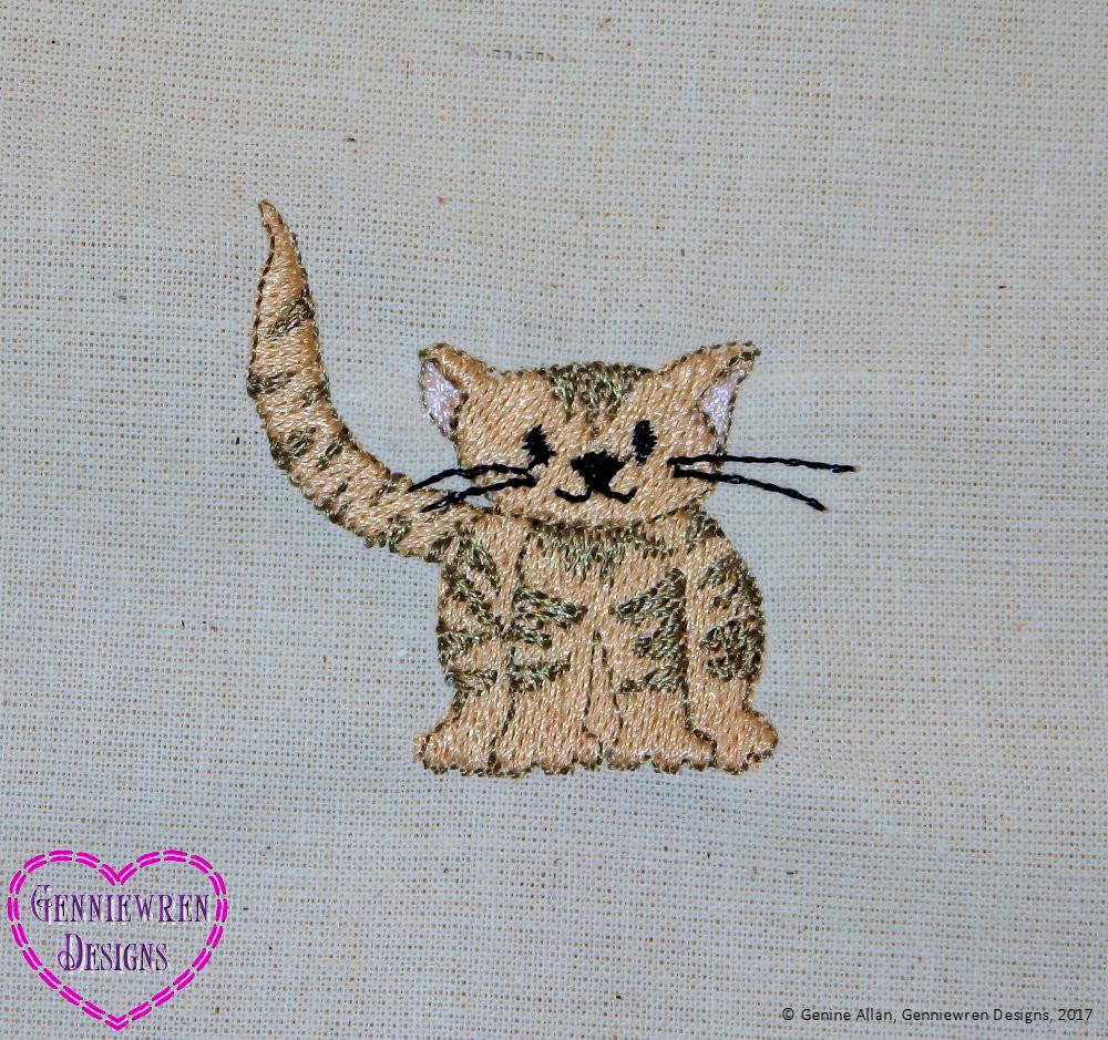 Cross Stitch Kitten Embroidery Iron-On Transfer Pattern