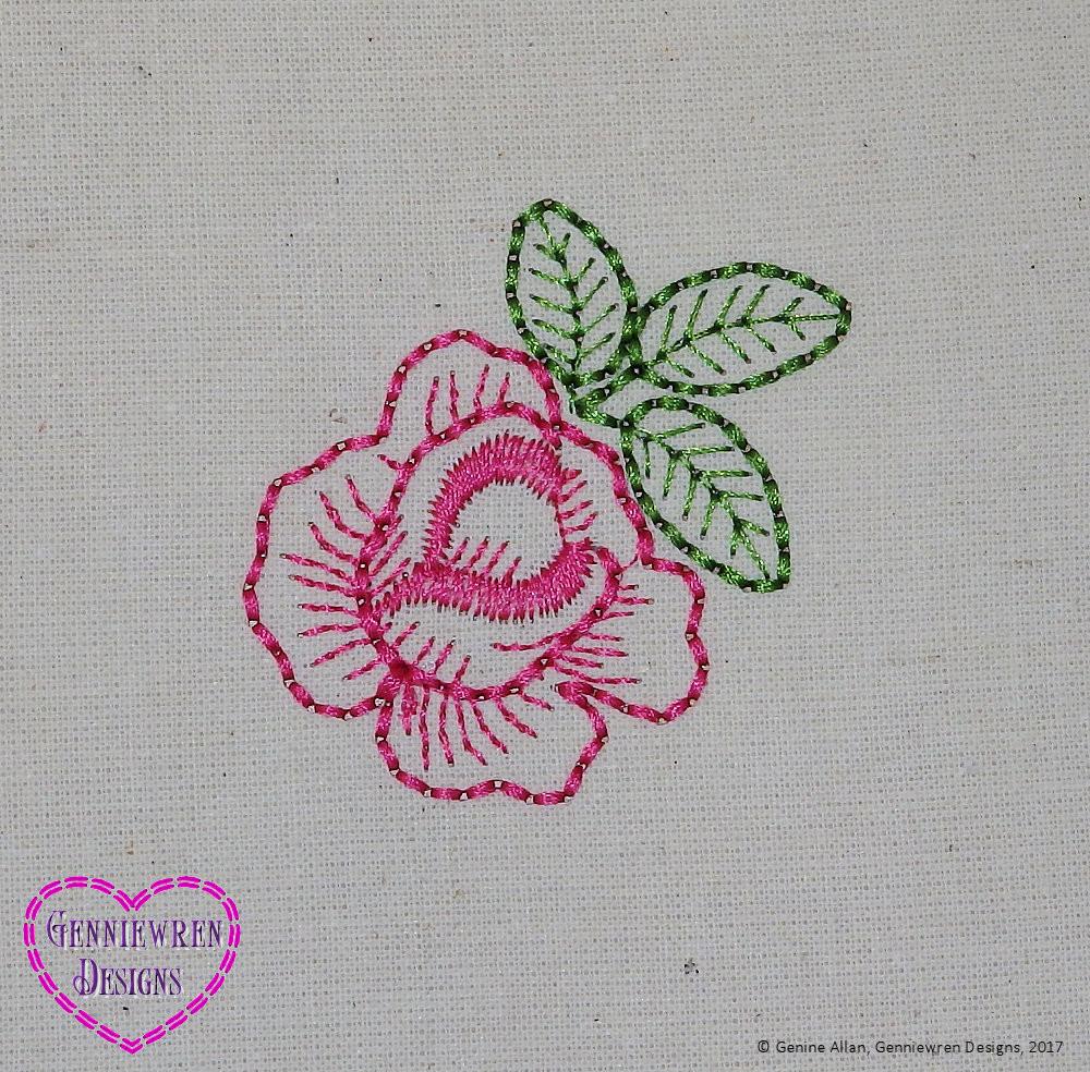 Genniewren Designs Free Vintage Rose Machine Embroidery Design For Doll  Clothes