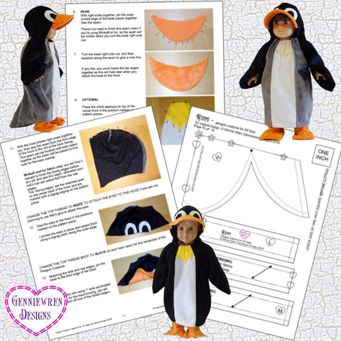 Genniewren 18 Inch Modern Happy Penguin Costume 18" Doll Clothes Pixie Faire