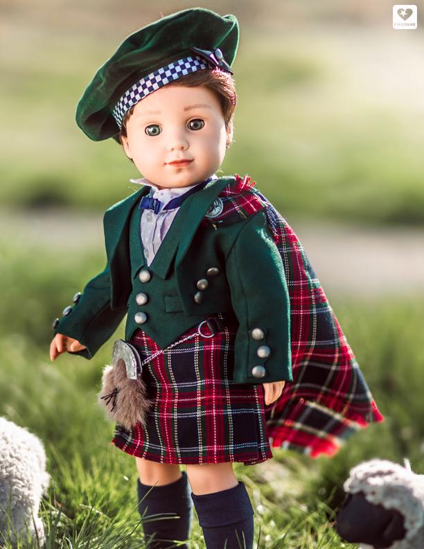 Genniewren Designs Highland Dress Shirt Doll Clothes Pattern 18 inch American Girl Dolls