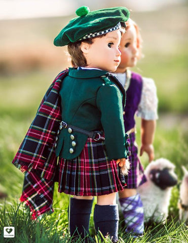 Genniewren 18 Inch Modern Highland Kilt 18" Doll Clothes Pattern Pixie Faire