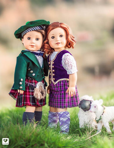 Genniewren 18 Inch Modern Girl's Highland Bundle 18" Doll Clothes Pattern Pixie Faire