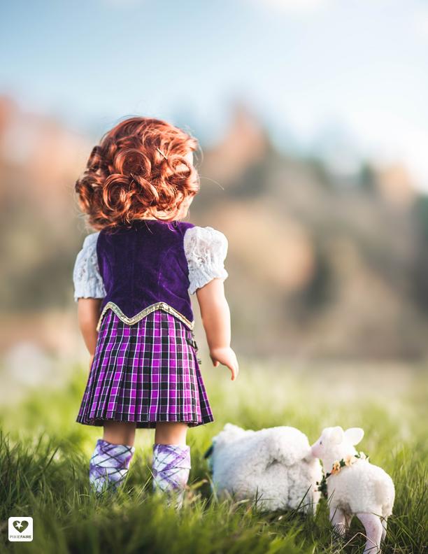 Highland Kilt Doll Clothes Pattern 18 inch American Girl Dolls