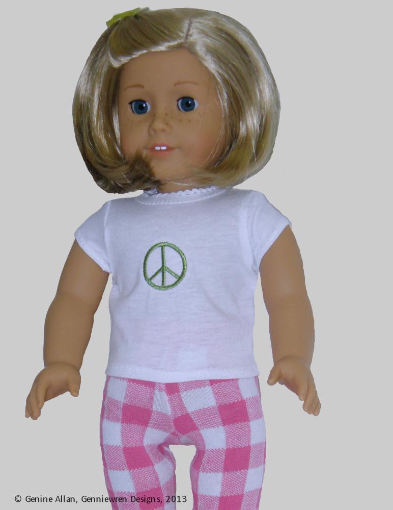 Genniewren Machine Embroidery Design Hippy Chick - Peace Love - Design Set Machine Embroidery Design Pixie Faire