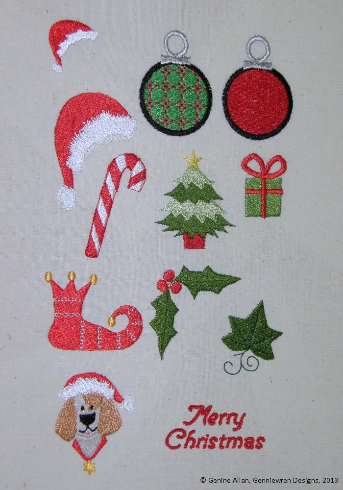 Genniewren Machine Embroidery Design Mini Christmas Design Set 1 Machine Embroidery Designs Pixie Faire