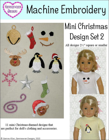 Genniewren Machine Embroidery Design Mini Christmas Design Set 2 Machine Embroidery Designs Pixie Faire