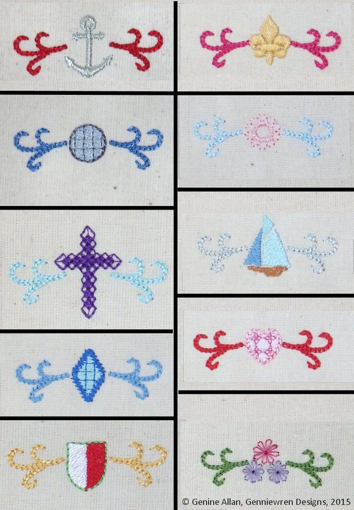 Genniewren Machine Embroidery Design Mini Scroll Design Set 3 Machine Embroidery Designs Pixie Faire