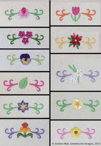 Genniewren Machine Embroidery Design Mini Scroll Design Set 4 Machine Embroidery Designs Pixie Faire