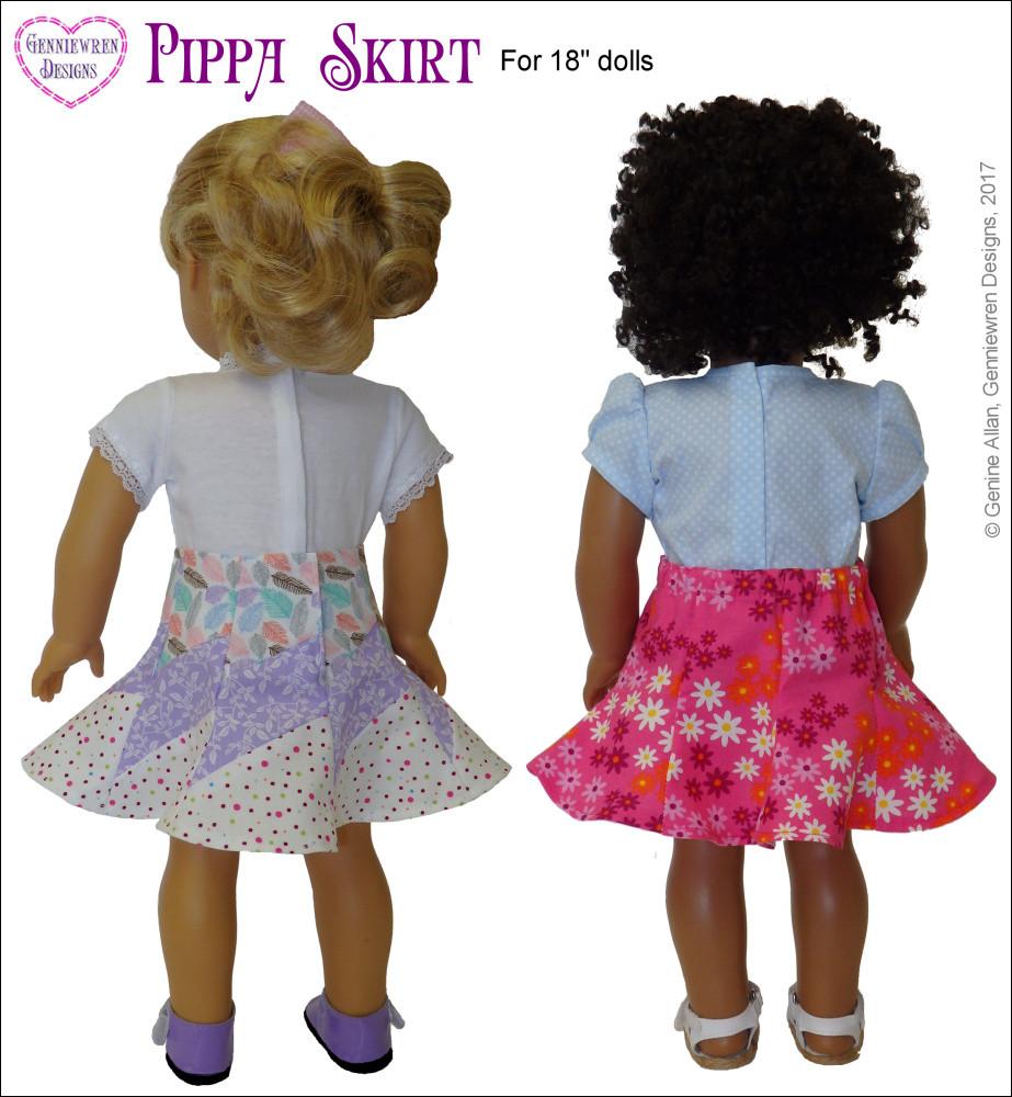 Genniewren 18 Inch Modern Pippa Skirt 18" Doll Clothes Pixie Faire