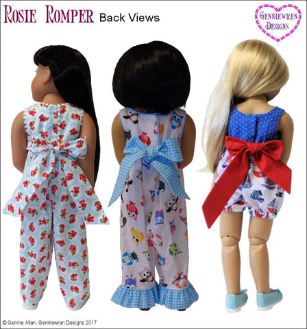 Genniewren Kidz n Cats Rosie Romper Pattern for Kidz N Cats Dolls Pixie Faire