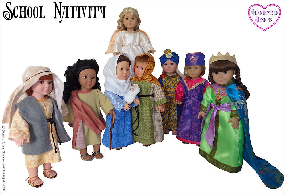 Genniewren 18 Inch Modern School Nativity 18" Doll Clothes Pixie Faire
