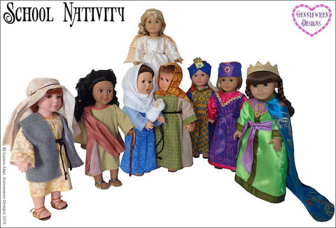 Genniewren 18 Inch Modern School Nativity 18" Doll Clothes Pixie Faire