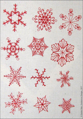 Genniewren Machine Embroidery Design Mini Snowflakes Design Set 1 Machine Embroidery Designs Pixie Faire