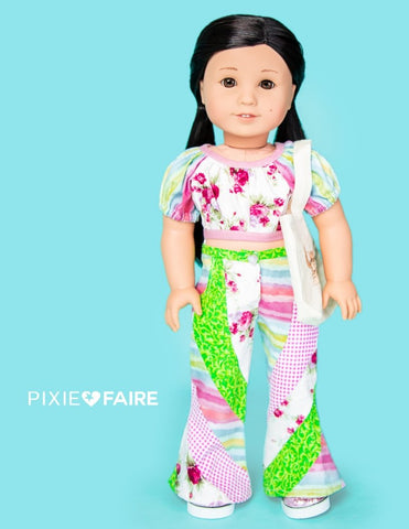 Genniewren 18 Inch Historical Swirly Pants 18" Doll Clothes Pattern Pixie Faire