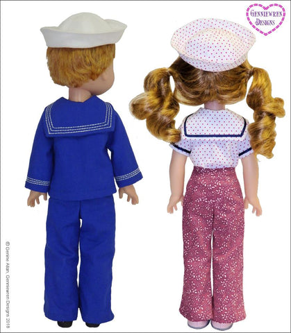 Genniewren WellieWishers Ship Ahoy 14.5" Doll Clothes Pattern Pixie Faire