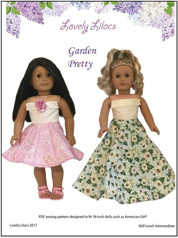 Lovely Lilacs 18 Inch Modern Garden Pretty 18" Doll Clothes Pattern Pixie Faire